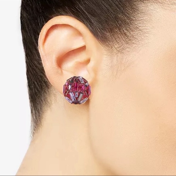 NWT ♠️ Kate Spade Crystal Cluster Clip Post Earrings - Picture 2 of 7